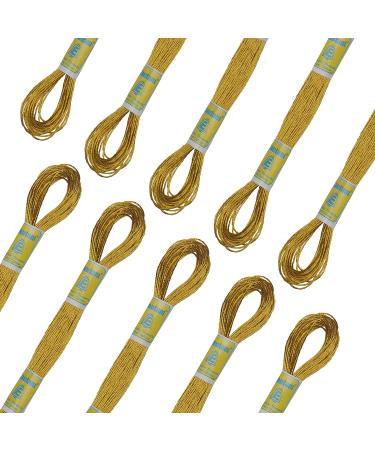 ThreadNanny 24 Metallic Antique Gold Cotton Thread Skeins for Hand Embroidery - Premium Metallic Gold Floss Set - Buy Online on GoSupps.com