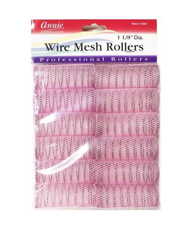 Annie 1-1/8 Wire Mesh Hair Rollers - 12 Pcs. 12 Count (Pack of 1)
