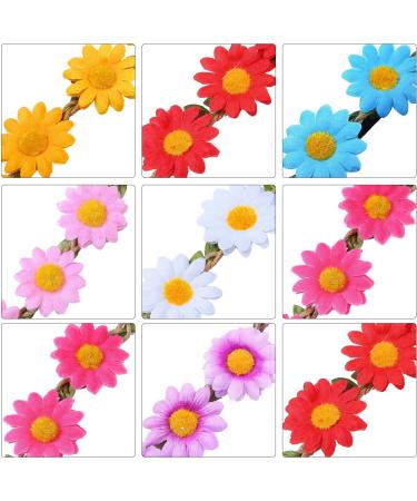 Tupa 16 Pieces Multicolor Daisy Flower Headband Fashion Flower Crown Floral Head Bands for Festival Party or Wedding Favor (Mixed 7 colors a) - Buy Online on GoSupps.com