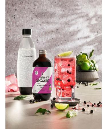 SodaStream Organic Blackcurrant Fizzy Drink Mix - 500ml Bottle | Aspartame-Free, Vegan Syrup Concentrate for Sparkling Water | Low Sugar, Blackcurrant Bliss Flavor - Buy Online on GoSupps.com