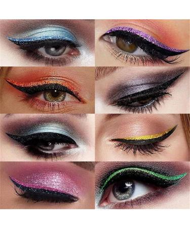 12 Pair Stick On Eyeliner Strips Stick On Glitter Eyeliner Stick On Eyeliner Glitter Double Eyelid Tape Eye Line Strip (Color : 12 Pairs-e) - Buy Online on GoSupps.com