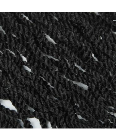 18 Inch Wavy Senegalese Twist Crochet Hair Braids - Synthetic Extension 6 Packs 1B | Curly Twist Braiding Hair with Wavy Ends - Buy Online on GoSupps.com