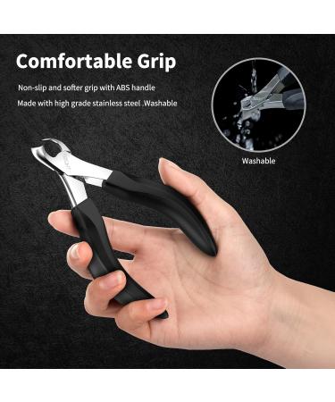 SZQHT Nail Clippers for Ingrown or Thick Toenails Trimmer Precision Surgical Grade Stainless Steel Includes Safety Tip Cover - Buy Online on GoSupps.com