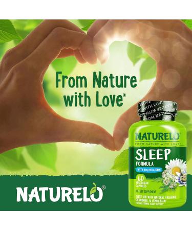 NATURELO Sleep Aid - with Melatonin, Magnesium, GABA, Valerian Root, Lemon Balm, Chamomile Herbal Extracts - Plant-Based Sleeping Aid - 60 Vegan Capsules 60 Count (Pack of 1) - Buy Online on GoSupps.com