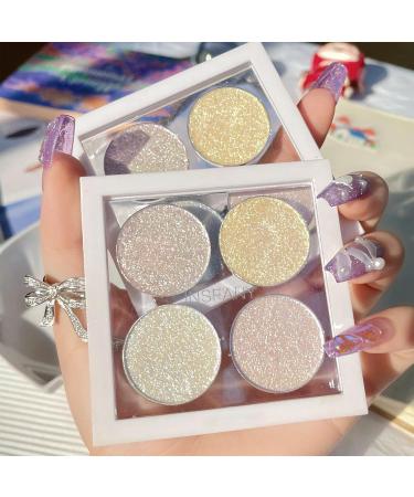 Highlight Eyeshadow Palette 4-Color Long Lasting Eye Shadow Powder Palette | Beauty Makeup For Wedding Travel Dating And Daily Life Pochy - Buy Online on GoSupps.com