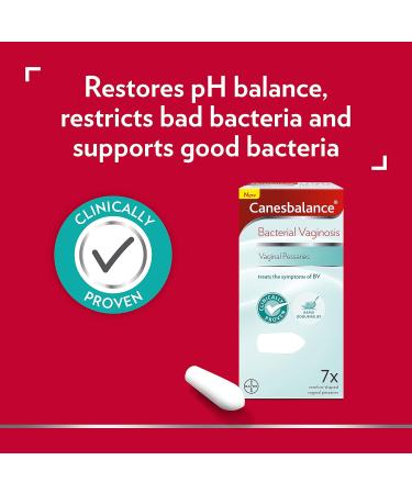 CanesBalance Vaginal Pessaries | Bacterial Vaginosis Symptom Treatment | Starts to Work Immediately to Relieve Unpleasant Intimate with BV | Clinically Proven- Pack of 7x2 (14 Total) White - Buy Online on GoSupps.com