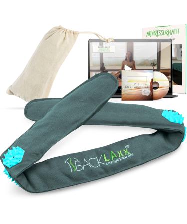 Backlaxx acupressure headband against migraines and headaches.Acupuncture headband head massage device with a bag to the head massage.Head massager for relaxation beauty headband turquoise oceant rkis