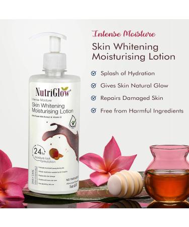 Nutriglow Intense Moisture Body Lotion with Peach Milk Extract & Vitamin E for Deep Hydration Dry Itchy Skin Parched Skin All Skin Types 500Ml - Buy Online on GoSupps.com
