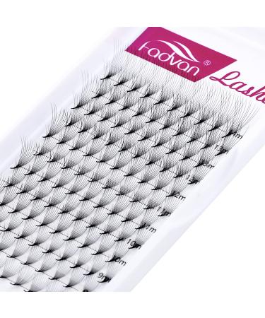 Premade Fans Eyelash Extensions 10D Premade Lash Extensions Fans 0.07 Thickness Pointed Base Middle Stem Eyelash Extension D Curly Premade Volume Fans Eyelash Extensions (10D-0.07D, 8-14mm)
