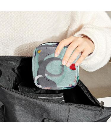 Shop Women's Portable Period Kit Bag | Bonds Storage Pockets in Elephant Design Perfect Feminine Product Organizer | Color4 - Buy Online on GoSupps.com