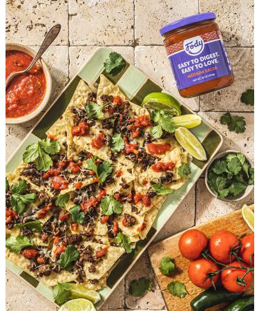 Fody Foods Vegan Medium Salsa - Chunky Tomato Jalapeno | Low FODMAP & Gut Friendly | Gluten Free & Non GMO | IBS-Friendly Kitchen Staple - Buy Online on GoSupps.com