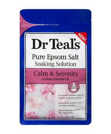Pure Epsom Teal's Salt Soak  Calm & Serenity Rose  3 Lbs