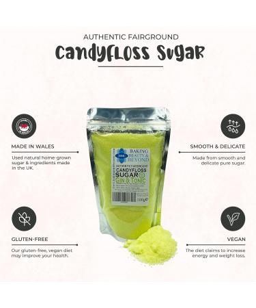 Baking Beauty and Beyond Premium Gin & Tonic Floss Sugar 800g - Natural Ingredients for Perfect Cotton Candy - Bulk Floss Sugar for Every Occasion - Buy Online on GoSupps.com