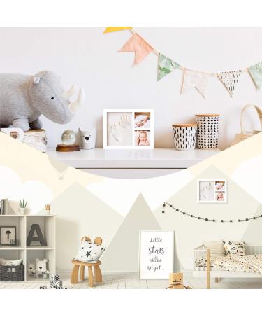 Keroos Plasterprint Baby Hand & Foot Set with Letter Stencils | Premium Wooden Frame | Safe Plexiglass | Ideal for Pets | Shop Internationally - Buy Online on GoSupps.com