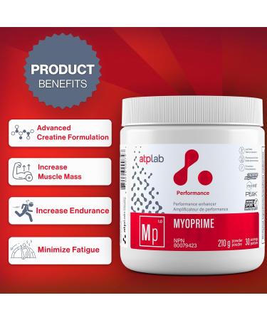 ATP LAB - Myoprime 210g Powder 30-Servings Organic Raspberry Flavour - Helps Increase Physical Performance During Intensive Exercise - Athletic Support - Creatine and Workout Supplement Raspberry 13.13 Pound (Pack of 1) - Buy Online on GoSupps.com