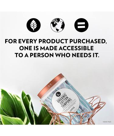 Organic Cotton Tampons - Super 30 ct | Eco-Friendly Feminine Care - Buy Online on GoSupps.com