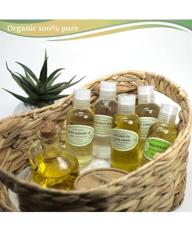5 Variety Set of All Natural Premium Organic Pure Oils for Hair Skin & Nails | Fractionated Coconut Avocado Apricot Grapeseed Sweet Almond - Buy Online on GoSupps.com