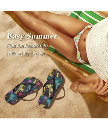 Mnsruu Black Palm Leaf Flip Flops - XL for Home Hotel Spa & Travel | Eco-Friendly Comfort - Buy Online on GoSupps.com