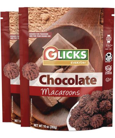 Glicks Gluten Free Chocolate Macaroons 10oz (2 Pack) Grain Free Dairy Free Soy Free Kosher for Passover
