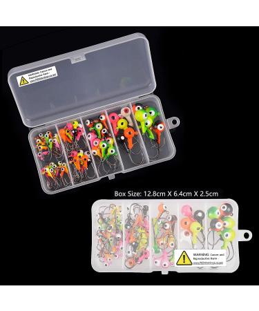 60pcs Fishing Jig Head Hooks Set - Assorted Round Head Hooks for Soft Worm Shrimp Lures - Freshwater & Saltwater Fishing Tackle Kit - Buy Online on GoSupps.com