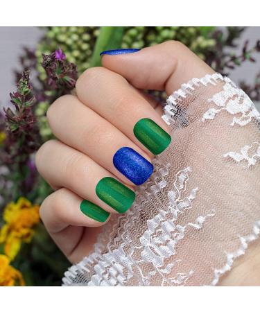 480 Pieces Short Square Press on Nails Set - Glossy Full Cover Artificial Fake Nails in Fresh Color - Nail Decorations for Women and Girls - Buy Online on GoSupps.com