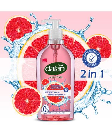 Dalan Pink Grapefruit Multicare Ultra Moisturizing Liquid Hand Soap for Normal and Dry Hands Fresh Clean and Soft Feeling (13.5 Fl Oz / 400 mL (Pack of 3)) 13.5 Fl Oz (Pack of 3) - Buy Online on GoSupps.com