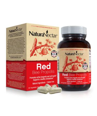 NaturaNectar Red Bee Propolis 60 Vegetable Capsules