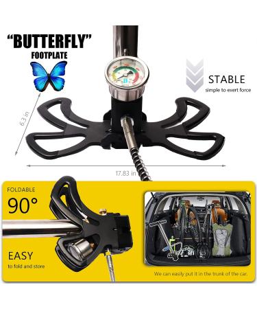 MULMART 4 Stage High Pressure Hand Pump | 4500PSI for Air Rifle, Airgun, Scuba Tank, Paintball | 40MPA Tire Filling Hand Pump - Buy Online on GoSupps.com