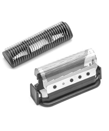 vhbw combo pack 2x shaving part compatible with Braun Micron 808 Plus S SL electric shaver foil + knife block black/silver