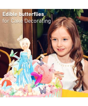 38 Pcs Edible Butterfly Cupcake Toppers Wafer Paper Butterflies for Cake Butterfly Decorations Edible Rice Paper for Cakes Colorful Butterfly Cake Toppers for Birthday Cupcakes Decorating Supplies - Buy Online on GoSupps.com