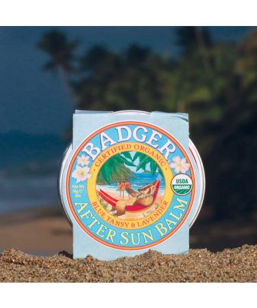 Badger Organic After Sun Balm - Blue Tansy & Lavender 2 oz | Soothing Skin Relief - Buy Online on GoSupps.com