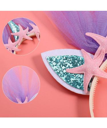 Frcolor Glitter Mermaid Headband - Blue Tail Princess Hairband for Girls | Party Favors & Accessories - Buy Online on GoSupps.com