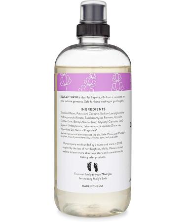 Molly's Suds Delicate Wash Liquid Laundry Soap - Natural Concentrated & Gentle Lavender Formula - 16 fl oz Eco-Friendly & Earth-Derived Ingredients - Buy Online on GoSupps.com
