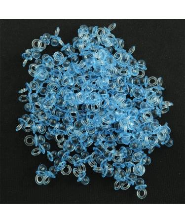 200 Mini Clear Blue Baby Pacifiers for Baby Shower Favors and Party Decorations - DIY Small 1/2x3/4 inch - Buy Online on GoSupps.com