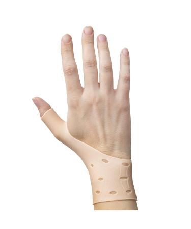 4 Piece Breathable Gel Wrist Support Braces with Thumb Stabilizer | Pain Relief for Arthritis & Carpal Tunnel | Lightweight & Comfortable for Right & Left Hand - Buy Online on GoSupps.com