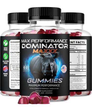 Dominator Maxxx Gummies for Men - Dominator Maxx Natural Daily Nutrition Support Premium Advanced Formula Multivitamin Pills for Overall Health & Wellness 60 Gummies for 1 Month - Buy Online on GoSupps.com