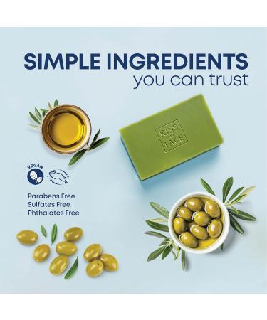 Kiss My Face Olive Oil Bar Soap - Fragrance Free Moisturizing Vegan & Cruelty Free 8oz - Natural & Palm Oil Free - Buy Online on GoSupps.com