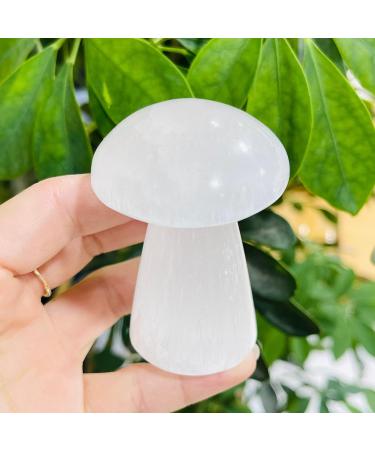 Specimen Natural Selenite Crystal Quartz Polished Mushroom Gypsum Crafts Decoration Reiki Crystal Stone - Buy Online on GoSupps.com
