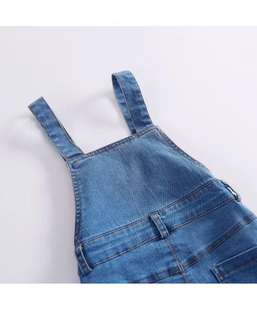 KIDSCOOL SPACE Baby & Little Boys/Girls Ripped Denim Overalls 12-18 Months Light Blue - Buy Online on GoSupps.com