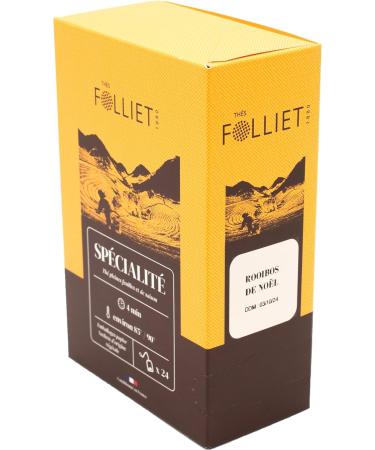 CAF S FOLLIET - Christmas Rooibos Tea - Superior Rooibos from South Africa - Cinnamon Apple Orange and Rose Flavors - Infusi - Buy Online on GoSupps.com
