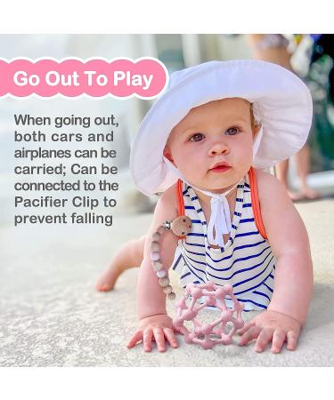 Sensory Silicone Teether Ball for Babies | Easy to Hold Stress Relief Toy | Pink Molar Teething Ball for 0+ Months - Buy Online on GoSupps.com