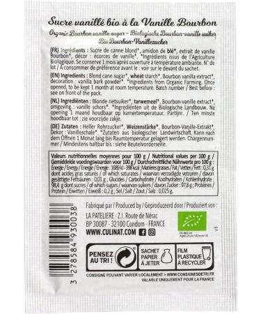 CULINAT Organic Vanilla Sugar with Bourbon Vanilla 60g - Buy Online on GoSupps.com