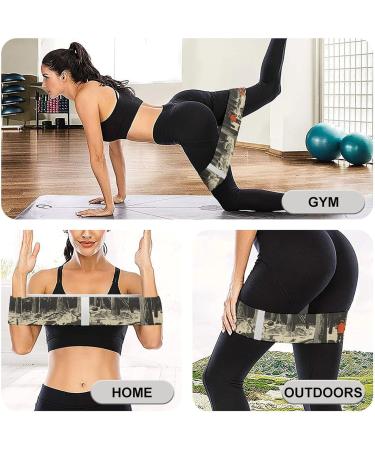 Shop Durable Resistance Bands | Trees & Red Truck Printed Elastic Leg Bands for Effective Workouts - Buy Online on GoSupps.com