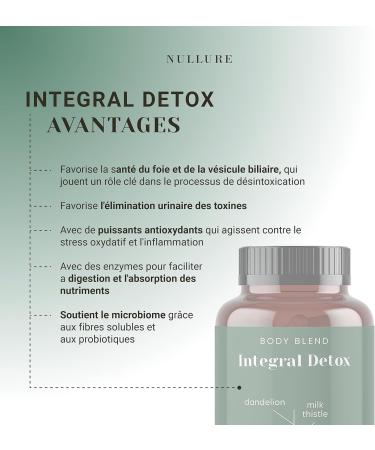 Nullure Powerful and Fast Natural Liver Detox | Colon and Intestine | Milk Thistle + Dandelion + Probiotics + Turmeric + Ginger + Fennel | Vegan | 120 Capsules (2 Months) - Buy Online on GoSupps.com