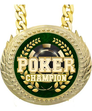Texas Holdem Champ Trophy Award - 6x5.25 Inches with 34 Inch Chain and Presentation Bag - Buy Online on GoSupps.com