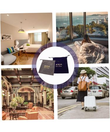 Healeved 2pcs Storage Bag Drawstring Hair Dryer Pouch Safe Hair Dryer Pouch Cotton Drawstring Bags Velvet - Buy Online on GoSupps.com