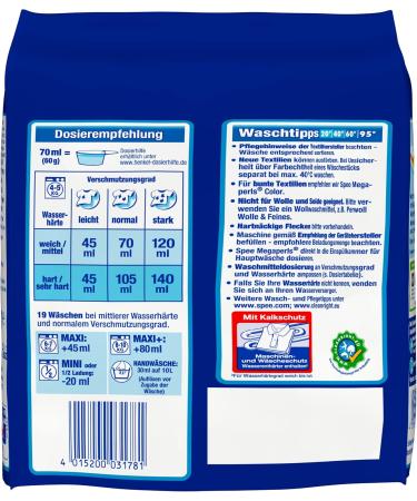 Spee Megaperls 4+1 - 19 Wash Loads Fresh 1.14 kg | International Shipping Available - Buy Online on GoSupps.com