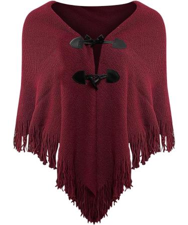 Buy HANXIULIN Women's Red Cotton Triangular Scarf - Vintage Cashmere Winter Scarf - Stylish Button Design for International Shipping - Buy Online on GoSupps.com