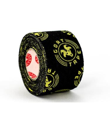 Goat Tape Scary Sticky Premium Athletic/Weightlifting Tape - Black & Yellow (1 Pack) - Buy Online on GoSupps.com