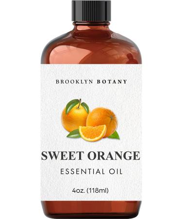 Brooklyn Botany Sweet Orange Essential Oil - 100% Pure & Natural Therapeutic Grade - 4 Fl. Oz with Dropper - Aromatherapy & Diffuser Oil - Buy Online on GoSupps.com
